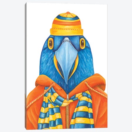 Gustavo Winger Parrot - The Hipster Animal Gang Canvas Print #KMM13} by k Madison Moore Art Print