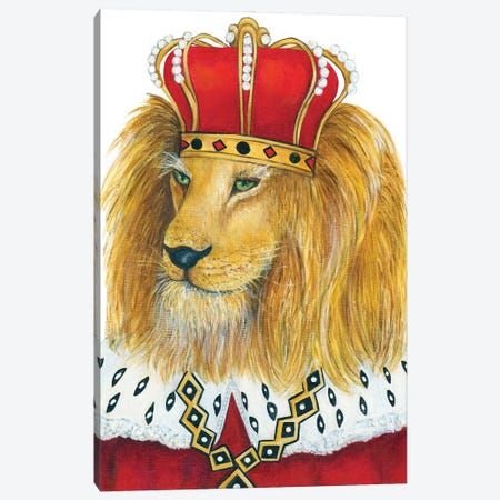 Lion King Maximillion The Greatest - The Hipster Animal Gang Canvas Print #KMM16} by k Madison Moore Canvas Artwork