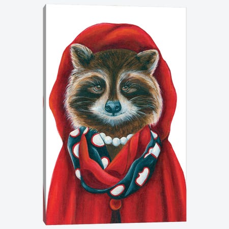Little Red Riding Hood - The Hipster Animal Gang Canvas Print #KMM18} by k Madison Moore Art Print