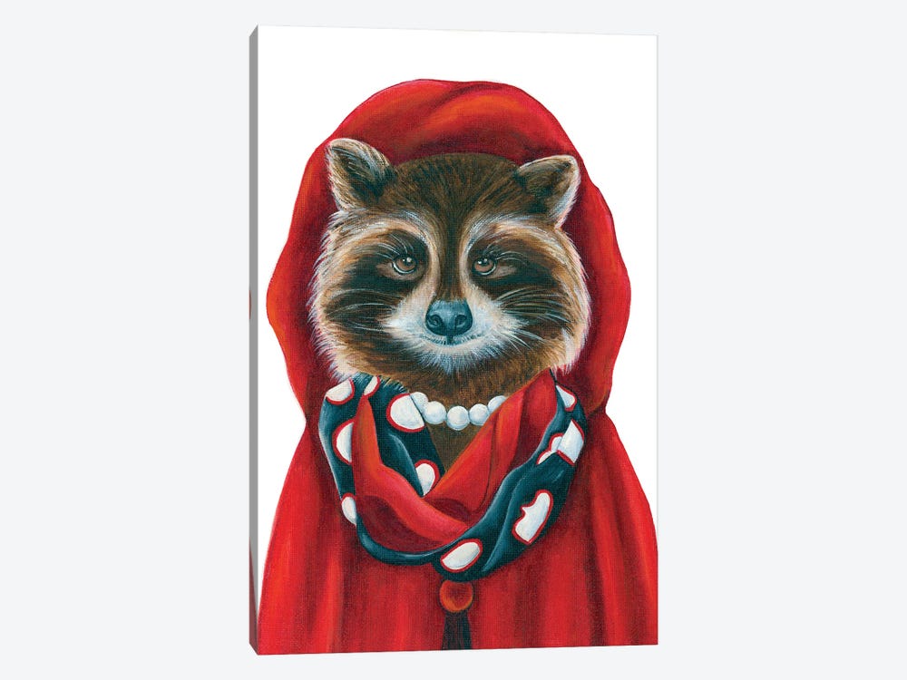Little Red Riding Hood - The Hipster Animal Gang by k Madison Moore 1-piece Canvas Art Print