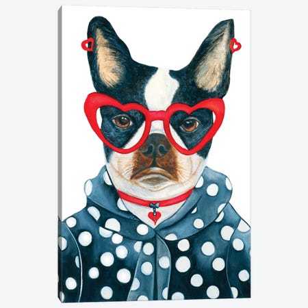 Miss Mary Puppins - The Hipster Animal Gang Canvas Print #KMM25} by k Madison Moore Art Print