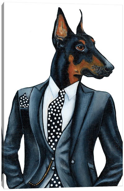Mr. Arfer Fonzarelli - The Hipster Animal Gang Canvas Art Print - Pet Obsessed