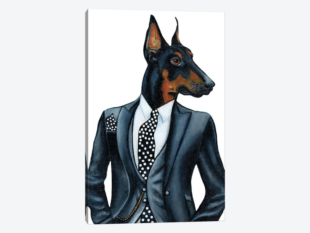 Mr. Arfer Fonzarelli - The Hipster Animal Gang by k Madison Moore 1-piece Canvas Print