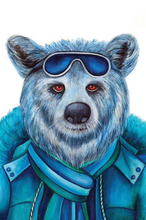 Mr. Blue Bomber The Skier - The Hipster Animal Gang