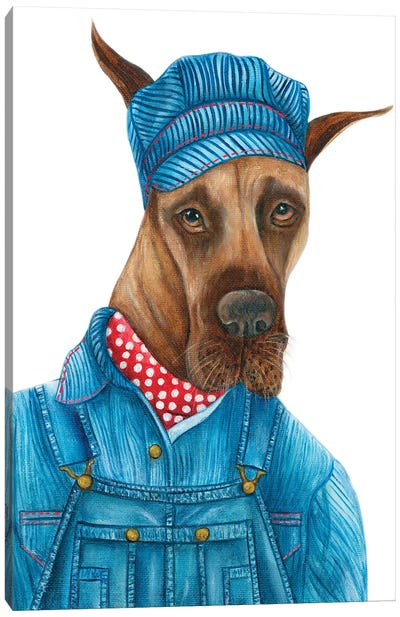 Mr. Daryl Brakeman - The Hipster Animal Gang Canvas Art Print - Great Dane Art