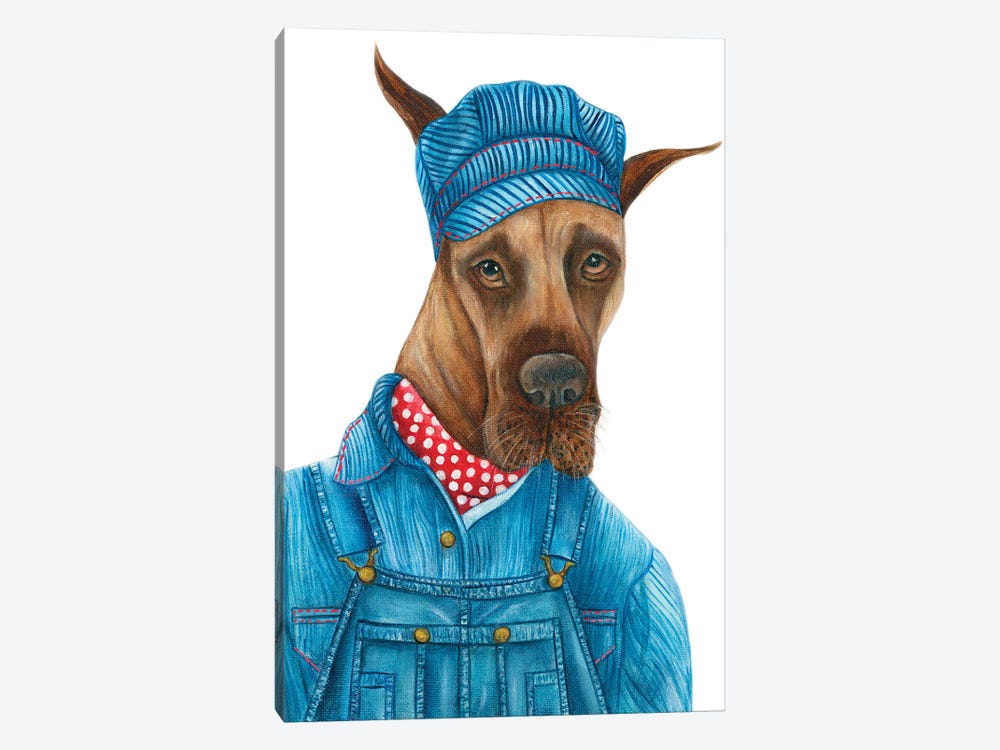 Mr. Daryl Brakeman - The Hipster Animal Gang by k Madison Moore 1-piece Canvas Art Print