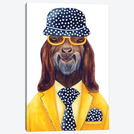 Billie Clinton - The Hipster Animal Gang Canvas Print #KMM3} by k Madison Moore Canvas Artwork