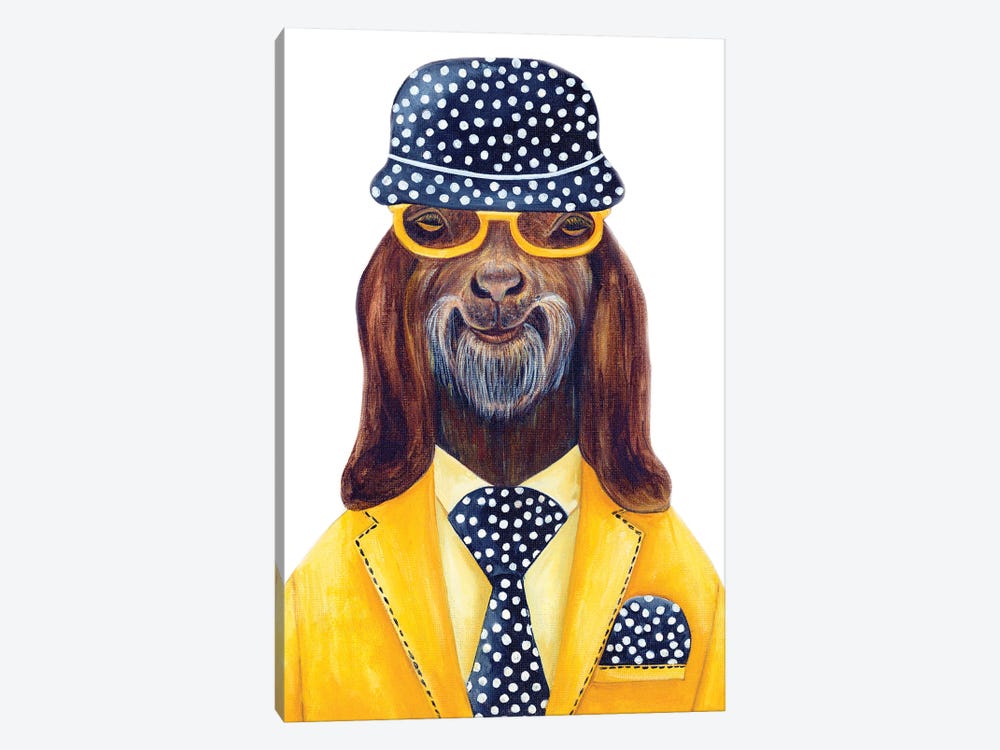Billie Clinton - The Hipster Animal Gang by k Madison Moore 1-piece Canvas Print