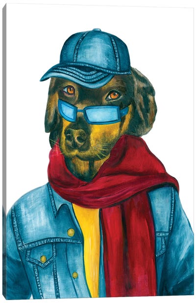 Mr. Gunner - The Hipster Animal Gang Canvas Art Print - k Madison Moore