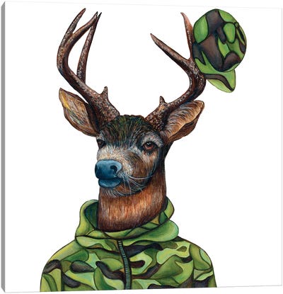 Mr. Hershel Buckley - The Hipster Animal Gang Canvas Art Print - k Madison Moore