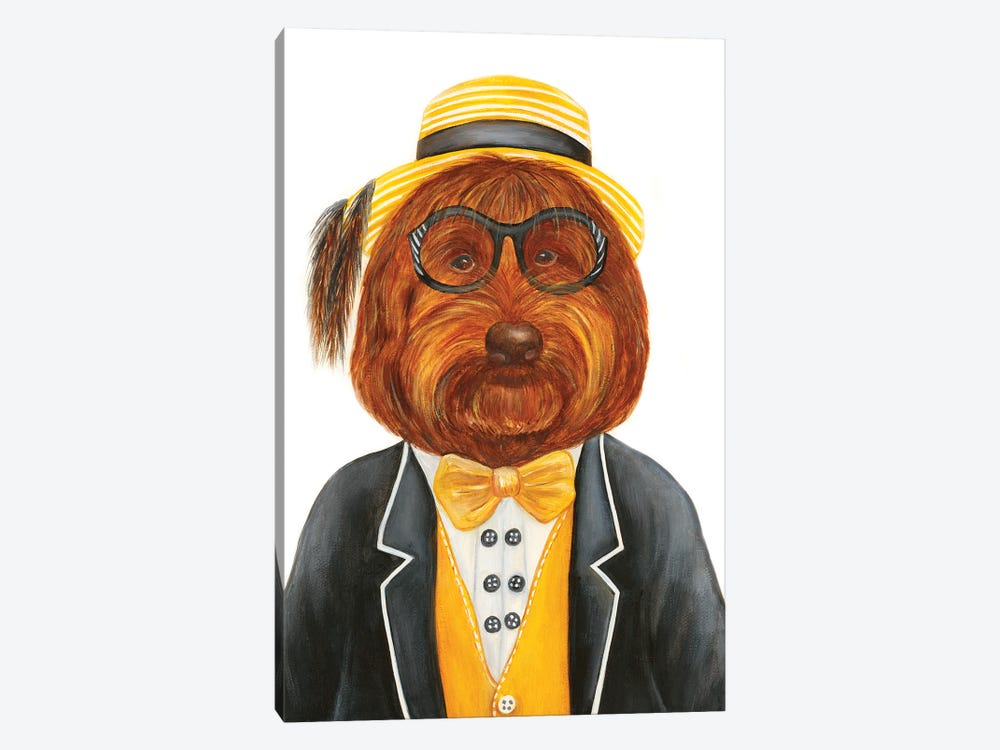 Mr. Shag Buster - The Hipster Animal Gang by k Madison Moore 1-piece Canvas Art