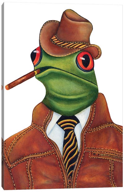 Mr. Wiseguy - The Hipster Animal Gang Canvas Art Print - k Madison Moore