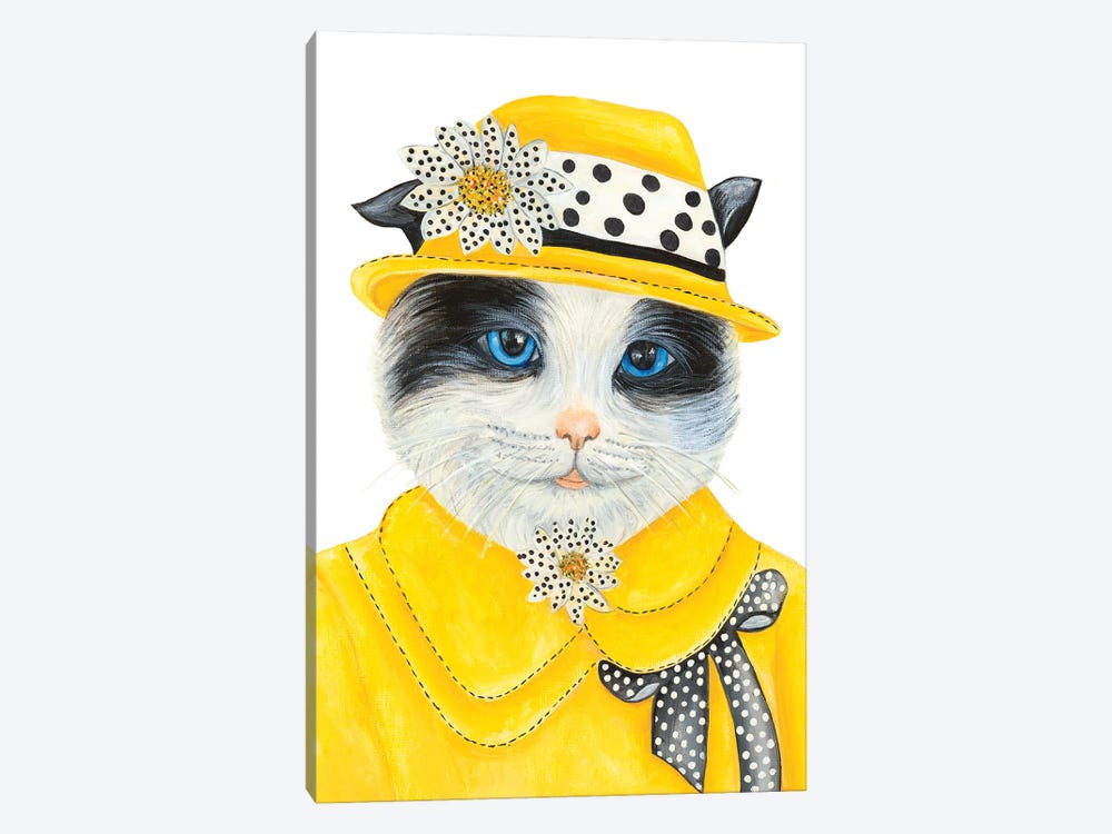 Ms Berdie Pearl - The Hipster Animal Gang by k Madison Moore 1-piece Canvas Wall Art