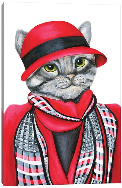 Ms Vanderbilt - The Hipster Animal Gang Canvas Art Print - k Madison Moore