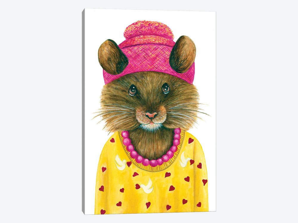Phoebe Little Cheese - The Hipster Animal Gang by k Madison Moore 1-piece Art Print