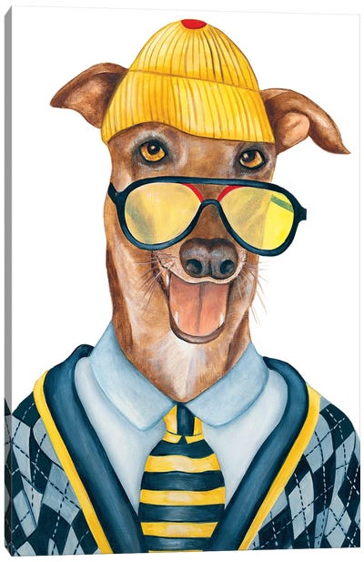 Professor Knitter - The Hipster Animal Gang Canvas Art Print - k Madison Moore