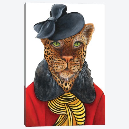 Prudence Gal - The Hipster Animal Gang Canvas Print #KMM69} by k Madison Moore Canvas Art