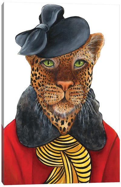 Prudence Gal - The Hipster Animal Gang Canvas Art Print - Leopard Art