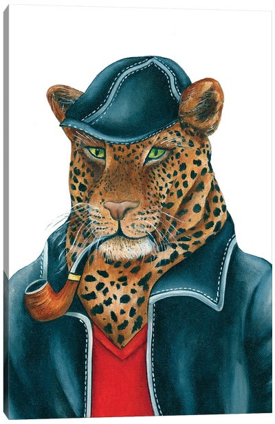 Puff Daddy - The Hipster Animal Gang Canvas Art Print - Leopard Art