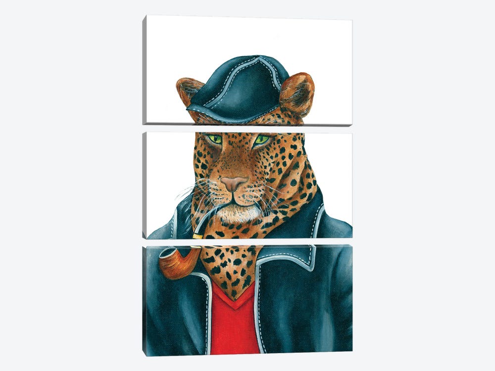 Puff Daddy - The Hipster Animal Gang by k Madison Moore 3-piece Canvas Print