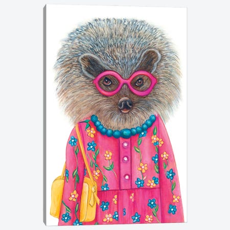 Quillena Booboo Hedgehog - The Hipster Animal Gang Canvas Print #KMM71} by k Madison Moore Canvas Print