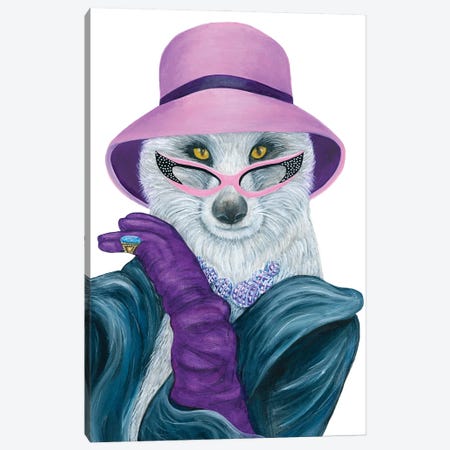 Foxy Lady - Hipster Animal Gang Canvas Print #KMM76} by k Madison Moore Canvas Art