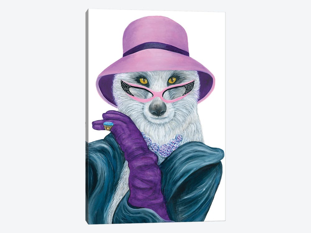 Foxy Lady - Hipster Animal Gang by k Madison Moore 1-piece Canvas Art Print