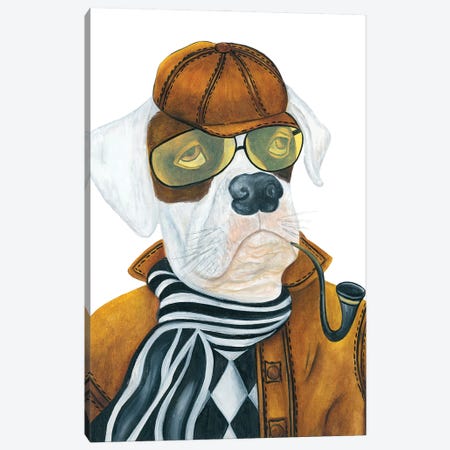 The Boss - Hipster Animal Gang Canvas Print #KMM79} by k Madison Moore Canvas Print