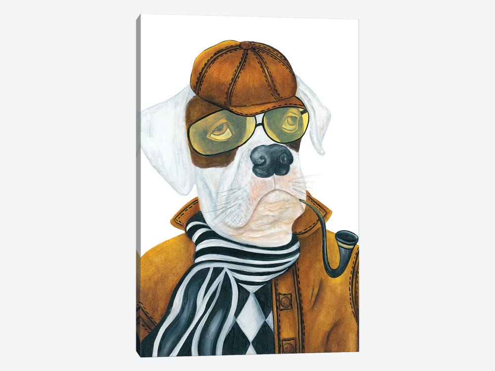 The Boss - Hipster Animal Gang by k Madison Moore 1-piece Canvas Art