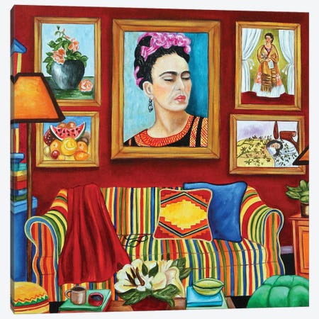 A Haven For Frida Canvas Print #KMM81} by k Madison Moore Canvas Art