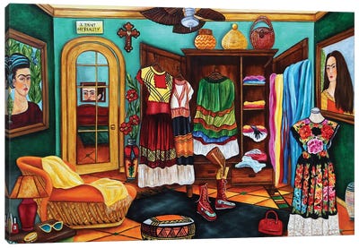 Frida's Closet Canvas Art Print - I Am My Own Muse