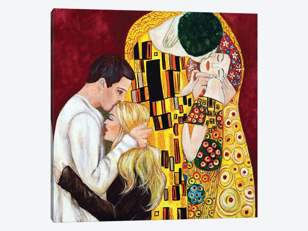 Klimt Lovers by k Madison Moore 1-piece Canvas Wall Art