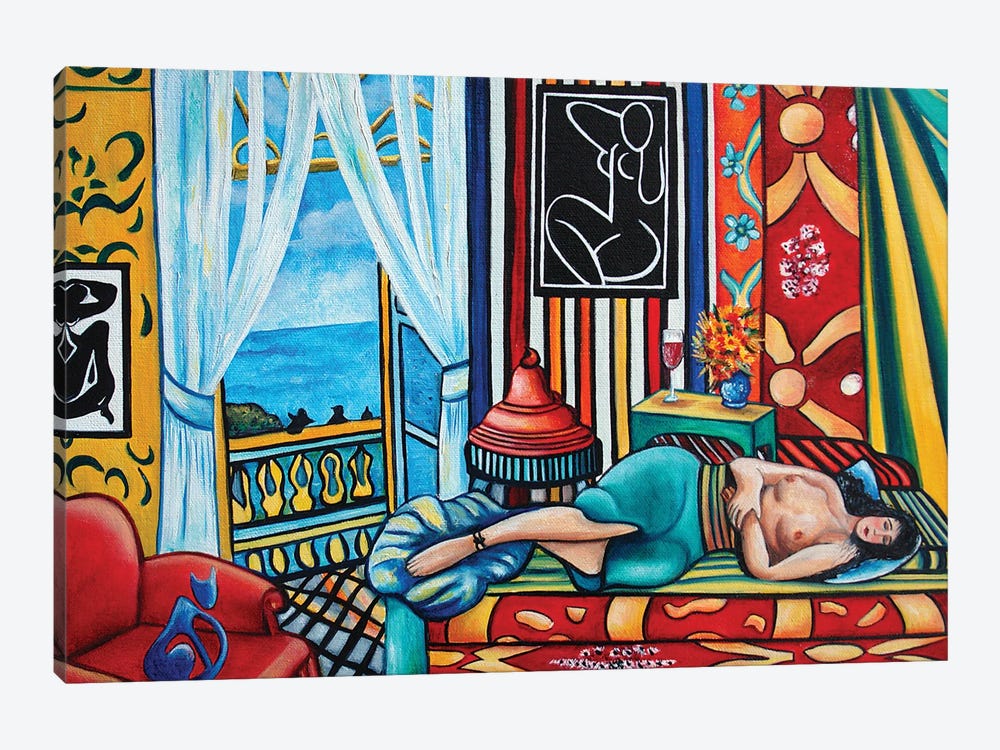 Lounging In The Patterns Of Matisse by k Madison Moore 1-piece Art Print