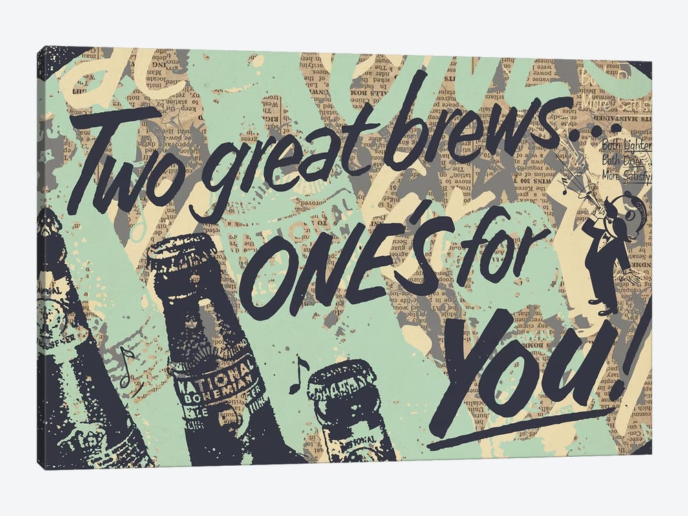Two Brews by Kyle Mosher 1-piece Canvas Art Print