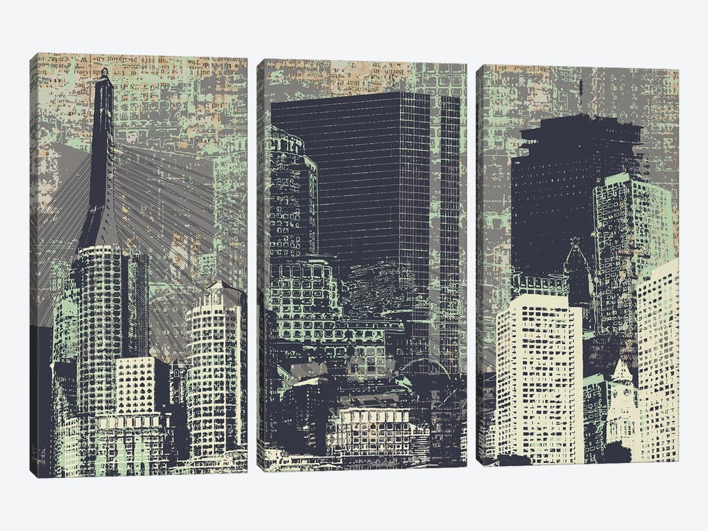Beantown by Kyle Mosher 3-piece Canvas Print