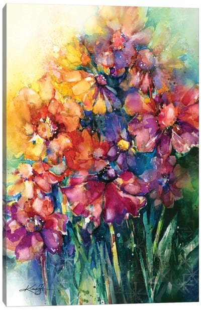 Floral Jubilee II Canvas Art Print - Best Selling Floral Art