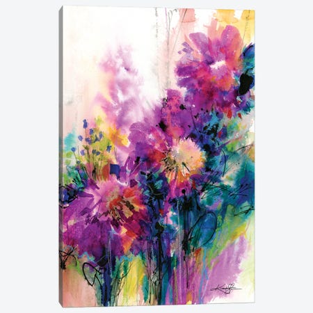 Dancing Among The Blooms Canvas Print #KMS121} by Kathy Morton Stanion Canvas Print