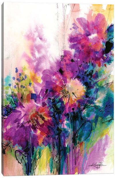 Dancing Among The Blooms Canvas Art Print - Kathy Morton Stanion