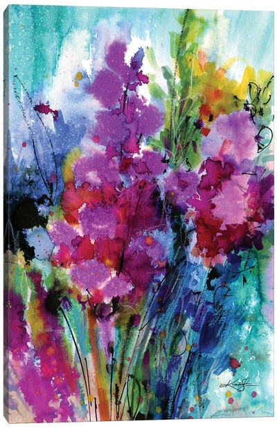 Dancing Among The Blooms II Canvas Art Print - Kathy Morton Stanion