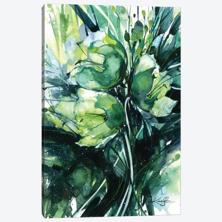 Green Bliss III Canvas Print #KMS13} by Kathy Morton Stanion Canvas Art Print