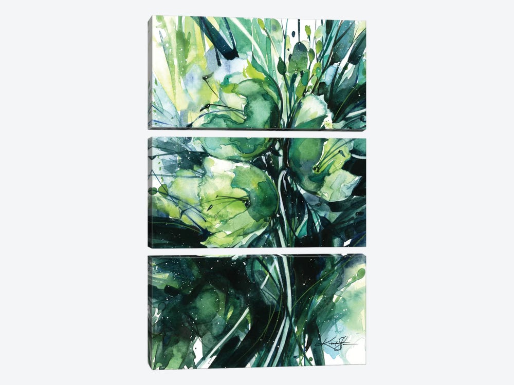 Green Bliss III by Kathy Morton Stanion 3-piece Canvas Wall Art