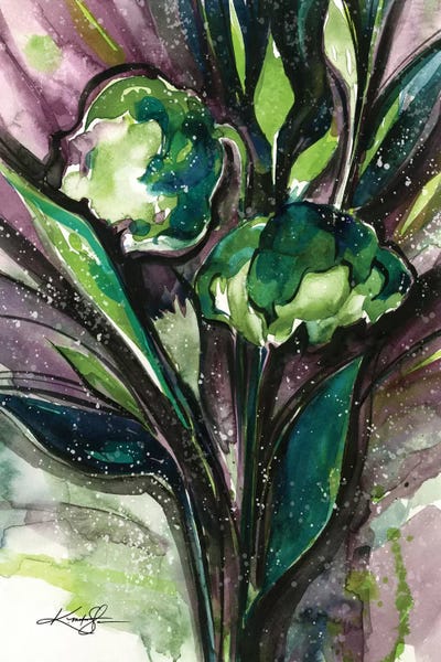 Green Bliss IV by Kathy Morton Stanion multi panel art
