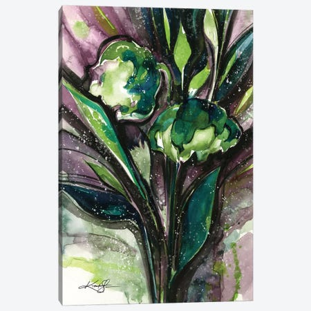 Green Bliss IV Canvas Print #KMS14} by Kathy Morton Stanion Canvas Art