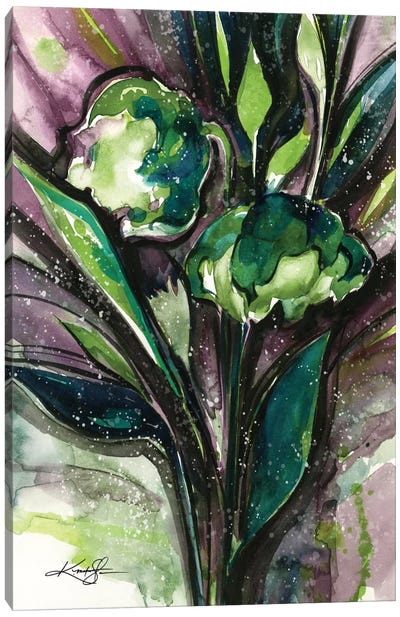 Green Bliss IV Canvas Art Print - Kathy Morton Stanion