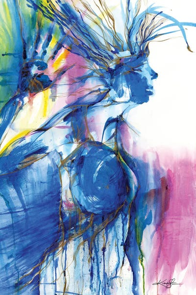 Blue Woman by Kathy Morton Stanion multi panel art