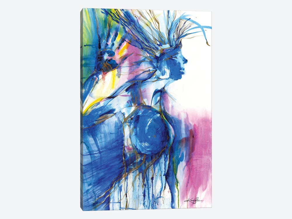 Blue Woman by Kathy Morton Stanion 1-piece Canvas Artwork