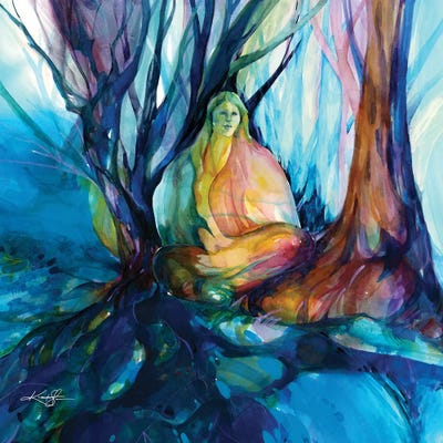 Forest Guardian by Kathy Morton Stanion multi panel art