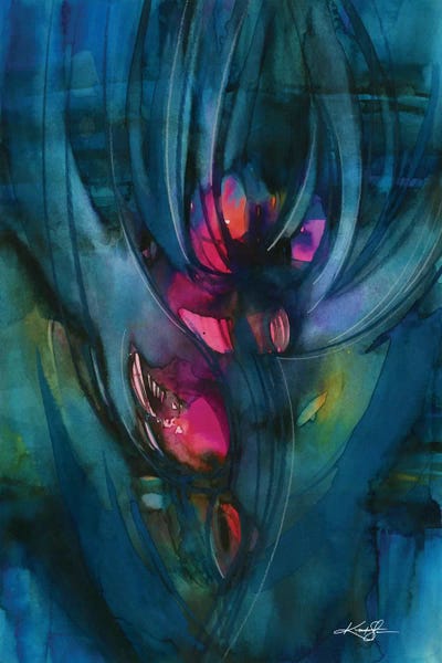 Abstract Watercolors: Mystery Bloom by Kathy Morton Stanion