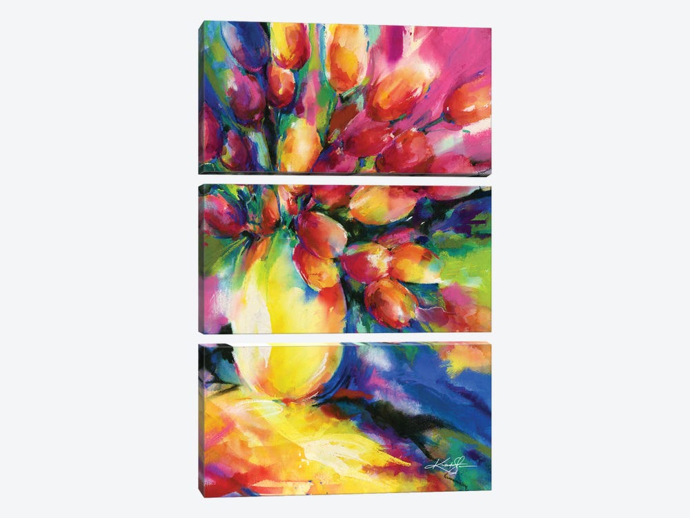Tulips by Kathy Morton Stanion 3-piece Canvas Art Print