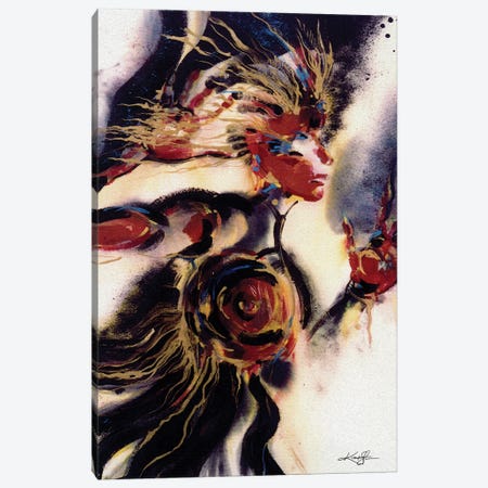 Warrior Woman Canvas Print #KMS164} by Kathy Morton Stanion Canvas Wall Art